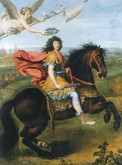 Pierre Mignard Louis XIV of France riding a horse oil painting picture
